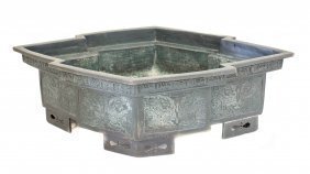 CHINESE ARCHAIC STYLE PATINATED BRONZE JARDINIERE (1 of 1)