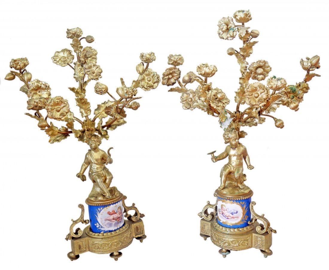 LOUIS XV STYLE BRONZE FIVE LIGHT CANDELABRA (1 of 1)