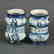 TWO PAIR OF ITALIAN SAVONA BLUE/WHITE CERAMIC - 2