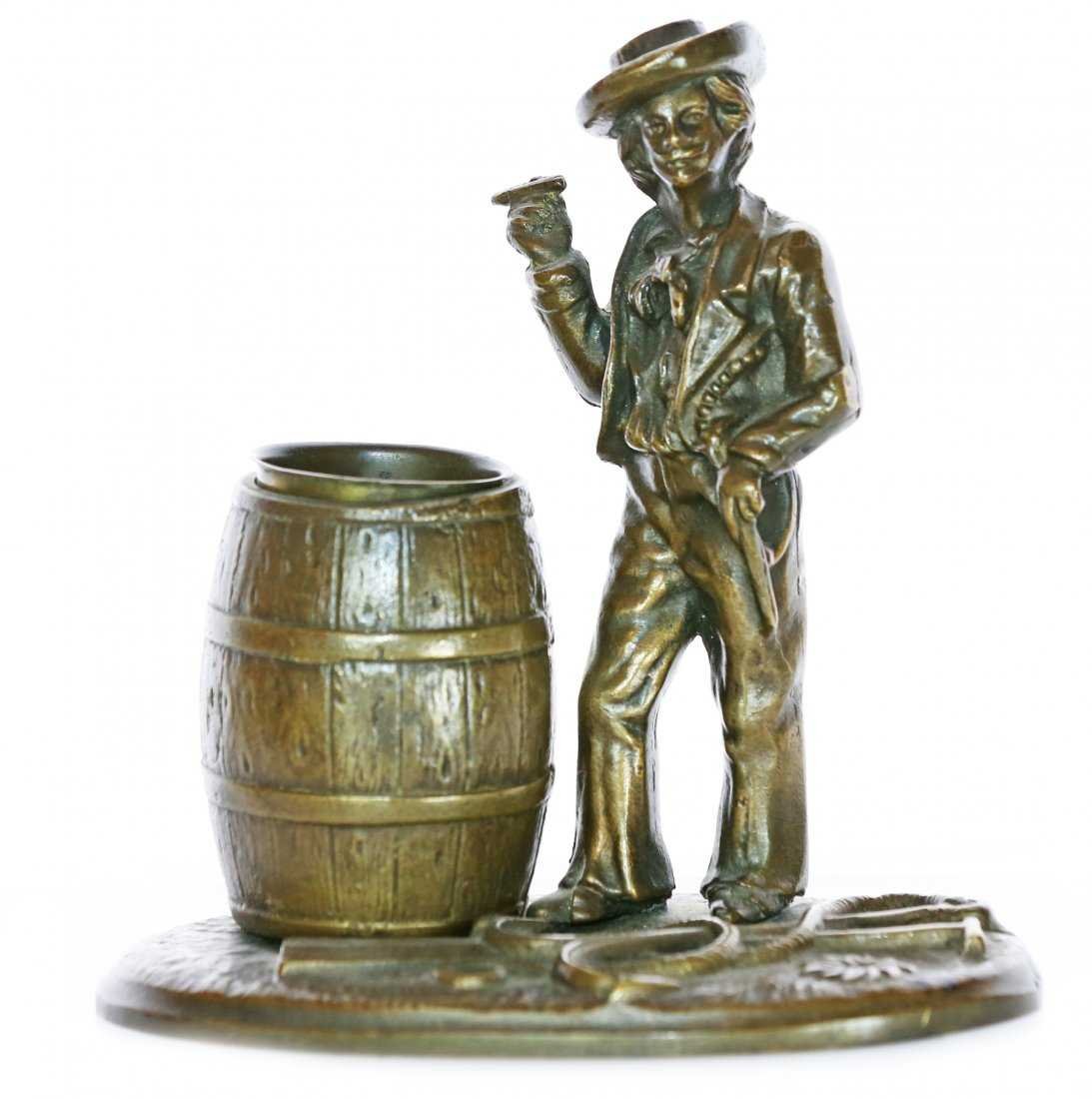 PATINATED BRONZE FIGURE OF A SAILOR (1 of 2)