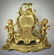LARGE LOUIS XV STYLE GILT BRONZE MANTLE CLOCK - 2