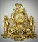 LARGE LOUIS XV STYLE GILT BRONZE MANTLE CLOCK - 4