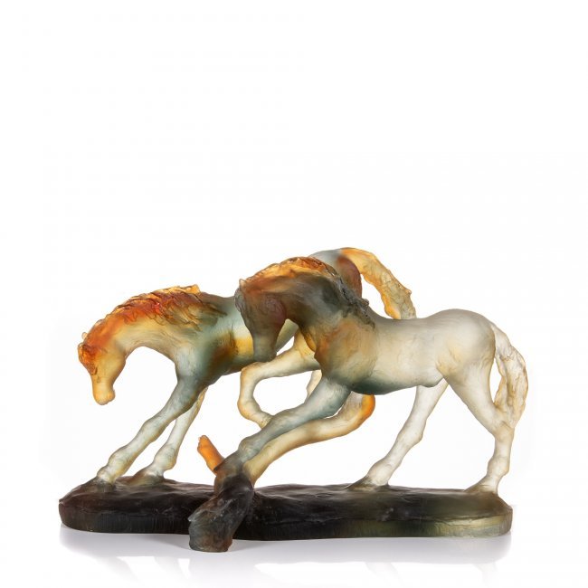 Daum France (modern) "ACCOLADE" Crystal Horses (1 of 10)
