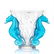 Lalique - Paris , France "Seahorse" Crystal Vase