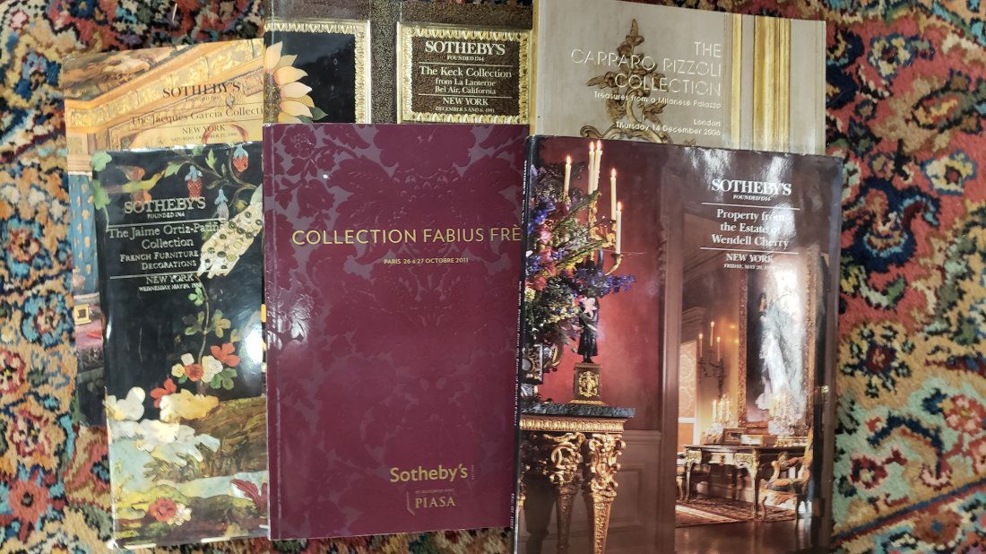 TWENTY-FIVE SINGLE OWNER SALE AUCTION HOUSE CATALOGUES: TWENTY-FIVE SINGLE OWNER SALE AUCTION HOUSE CATALOGUES Sotheby's and Christies; including the Collection Fabius Freres, The Keck Collection, The Jamie Ortiz-Patino Collection, The Jacques Garcia Colle