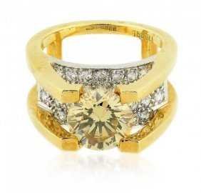 18 KARAT YELLOW GOLD FANCY BROWN-YELLOW DIAMOND RING (1 of 1)