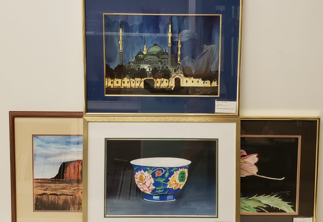 BERNARD COHEN, FOUR VARIOUS SUBJECT WATERCOLORS: Property of Lynn University, Sold to Benefit the Library Renovation Fund