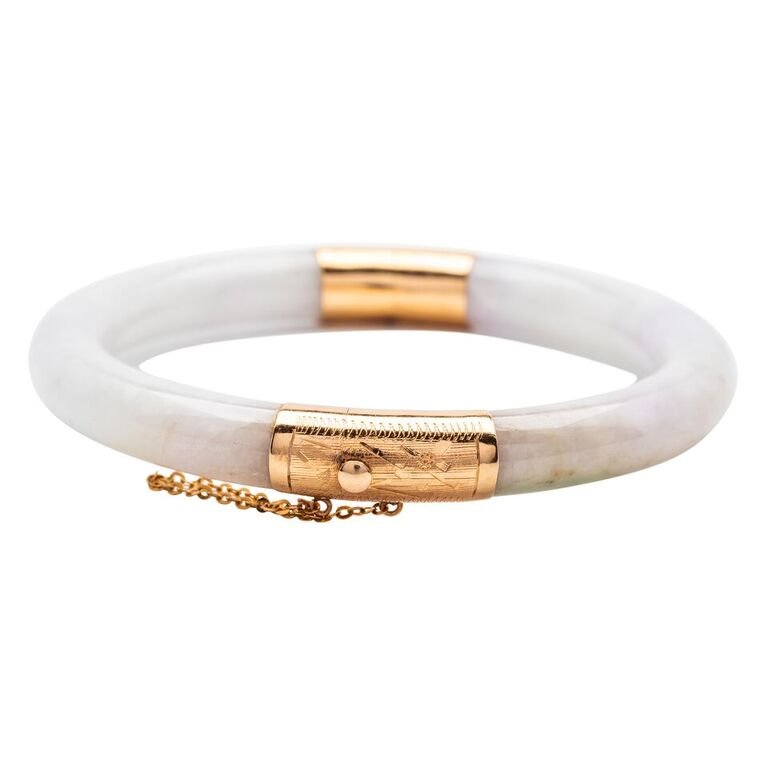 Chinese White Jade Bangle Bracelet (1 of 1)