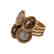 Gold, Crystal and Diamond Ring - 2