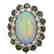 Opal, Emerald and Diamond Ring