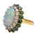 Opal, Emerald and Diamond Ring - 2