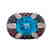 Blue Topaz, Ruby and Diamond Ring
