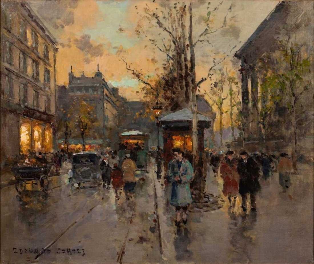 Edouard Cortès (1882-1969) Large and Fine Oil on Canvas: Property of A Private Gentleman Edouard Cortès (1882 - 1969)FrenchLa Madeleine Signed EDOUARD CORTÉS (lower right) Large and fine oil on canvasProvenance: Wally Findlay GalleriesOverall framed 30 by