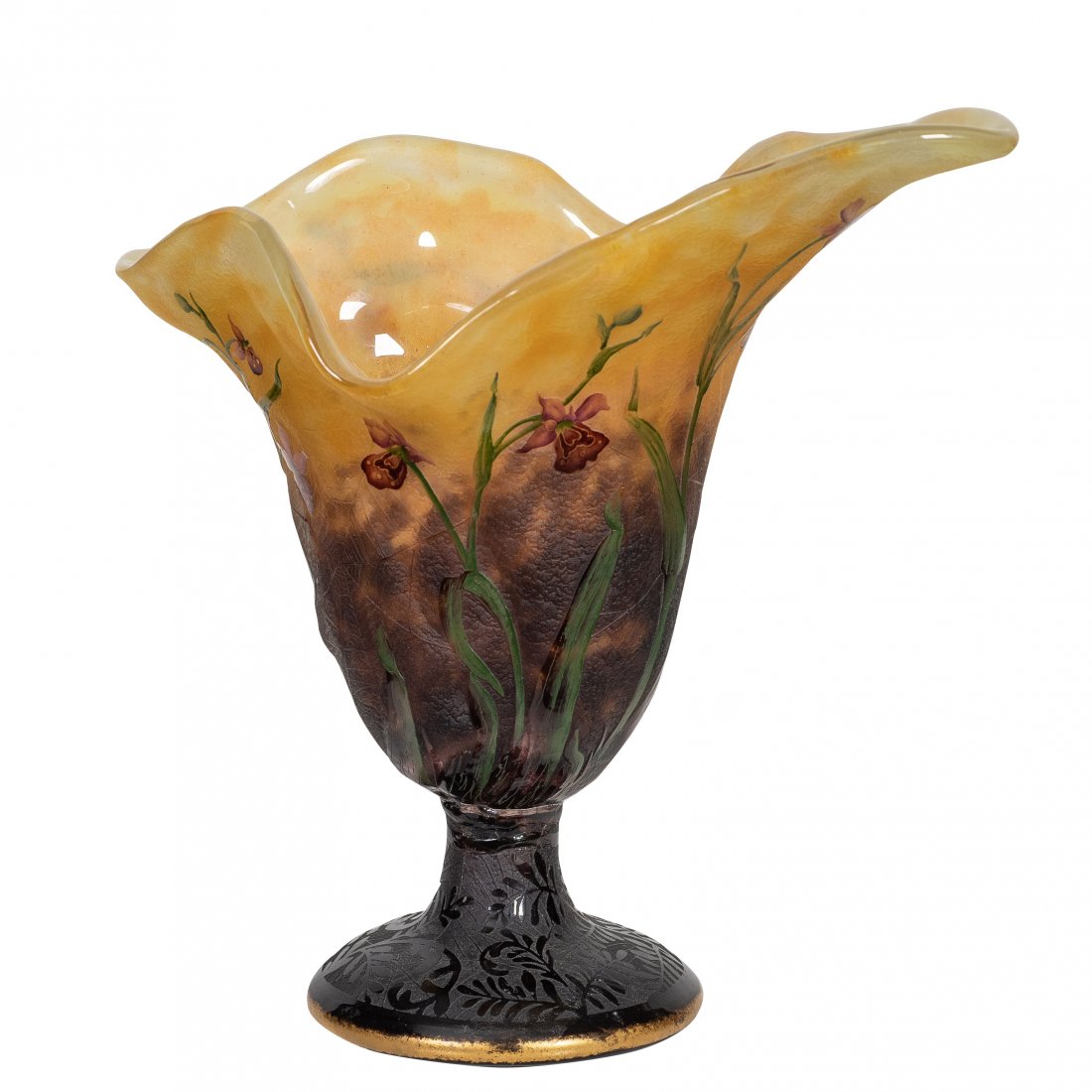 Fine Daum Nancy Cameo and Enamel Glass Vase (1 of 5)