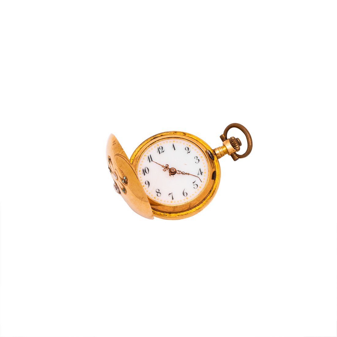 Ladies Pocket Watch 18kt Gold with Bow Motif: Ladies Pocket Watch 18kt Gold with bow motif on Front not working 3 cm wide Shipping Free Shipping Express to Continental US,arrives in 5 to 6 days.