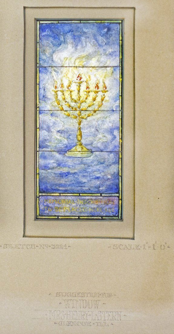 Tiffany Studios, watercolor on paperboard circa 1910 (1 of 5)
