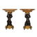 Pair of French Ormolu, Patinated Bronze Marble Tazze