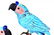 Turquoise Parrots Adorned with Semi-Precious Stones - 4