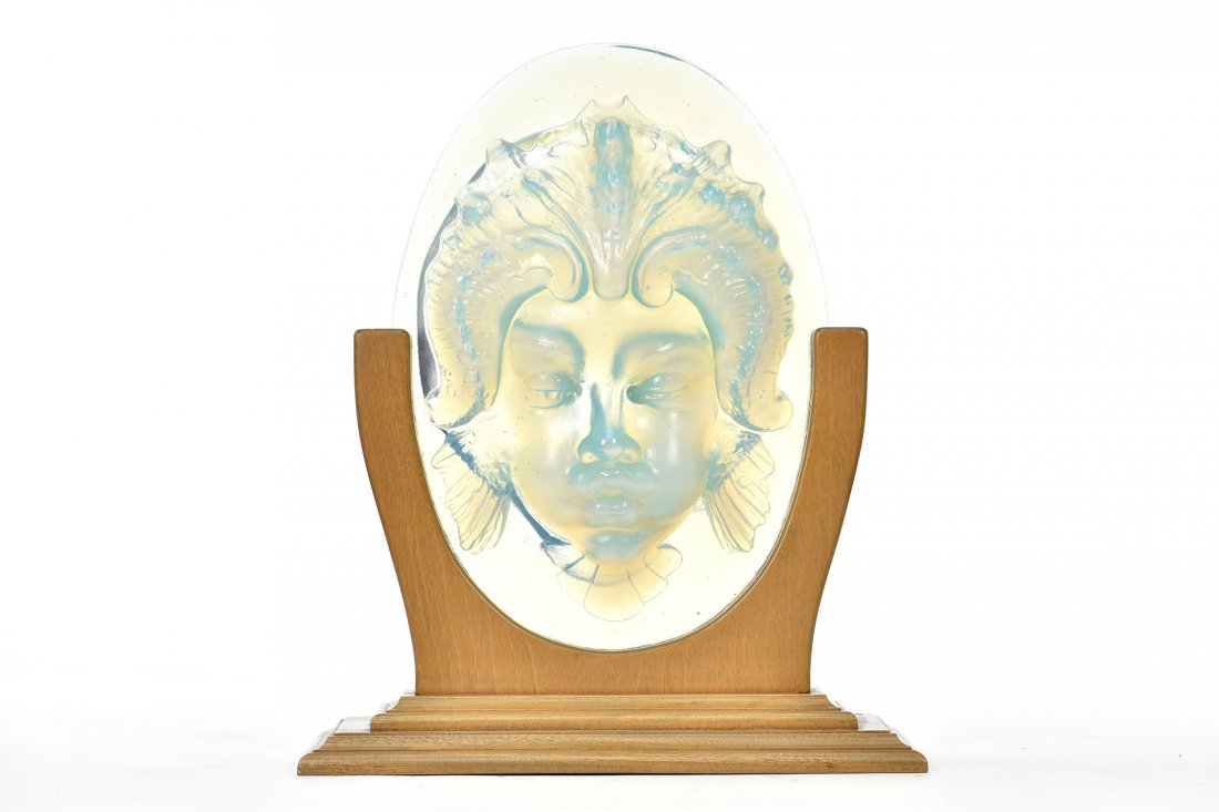 Sabino Triton Masque: A Sabino Triton Masque. Height 17.5 in. (44.45 cm.) Width 14.75 in. (37.46 cm.) Depth 6.5 in. (16.51 cm.)