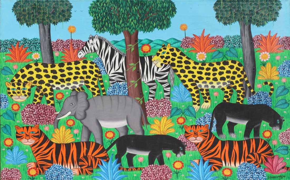 J. CHARLEMAGNE (XX) oil , masonite on canvas (1 of 6)