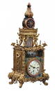 ENAMEL AND PASTE-SET AUTOMATON TABLE CLOCK