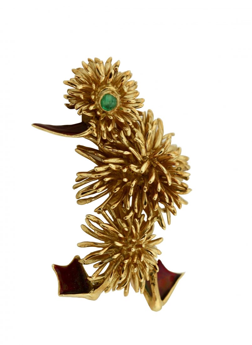 18kt Yellow Gold Brooch, Kutchinsky, 1960s (1 of 3)