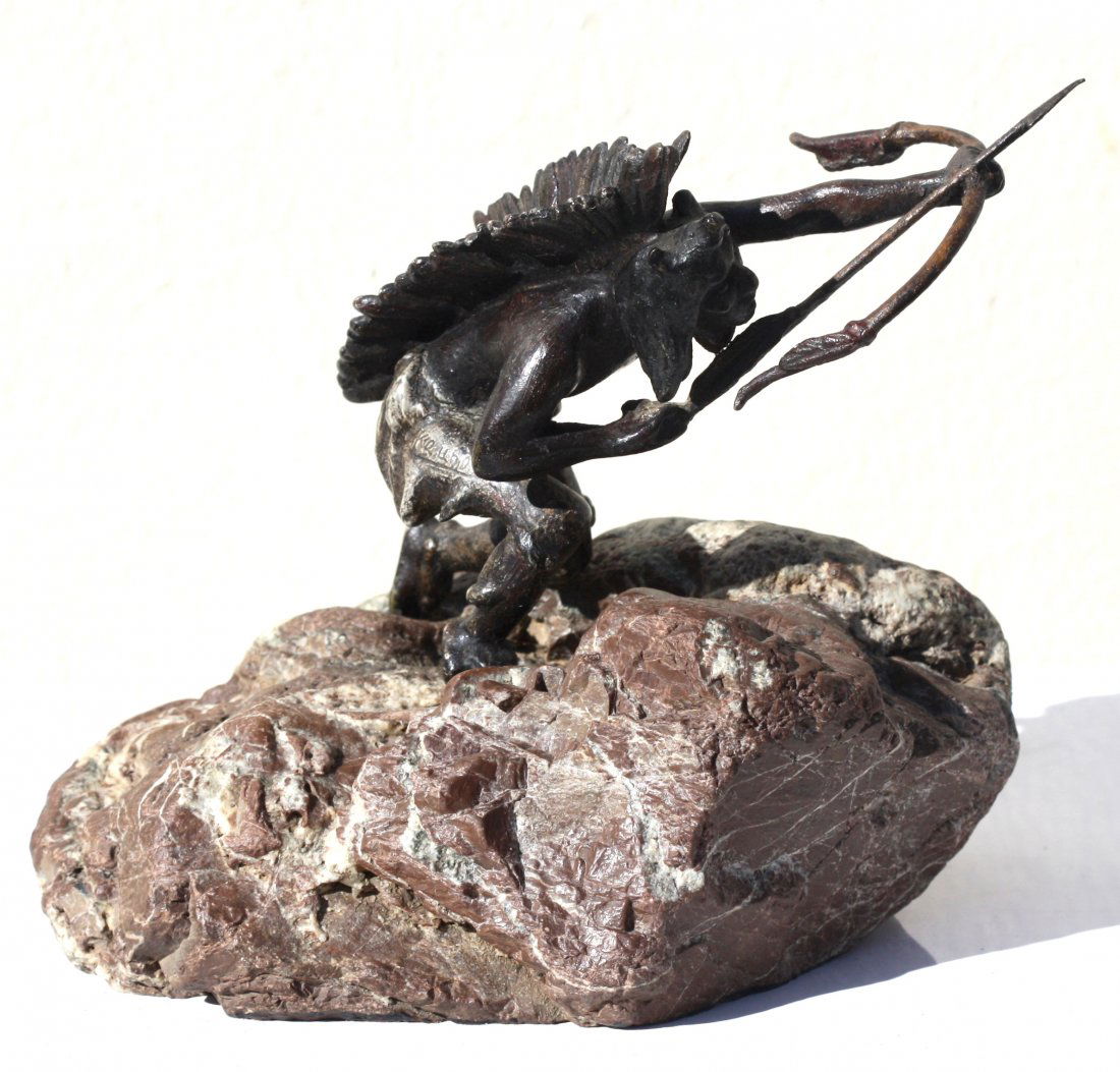 Carl KAUBA (1865-1922) Bonze Figure of an Indian (1 of 8)