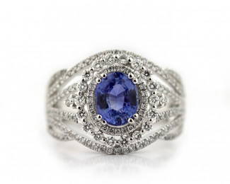 A Fine Sapphire and Diamond Ring, GIA Certified