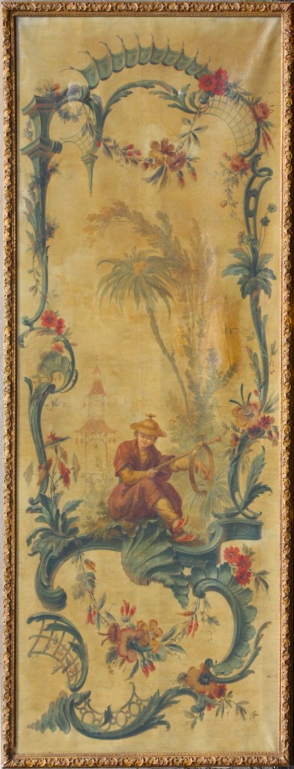 A French Chinoiserie Painted Panel, NO RESERVE (1 of 14)