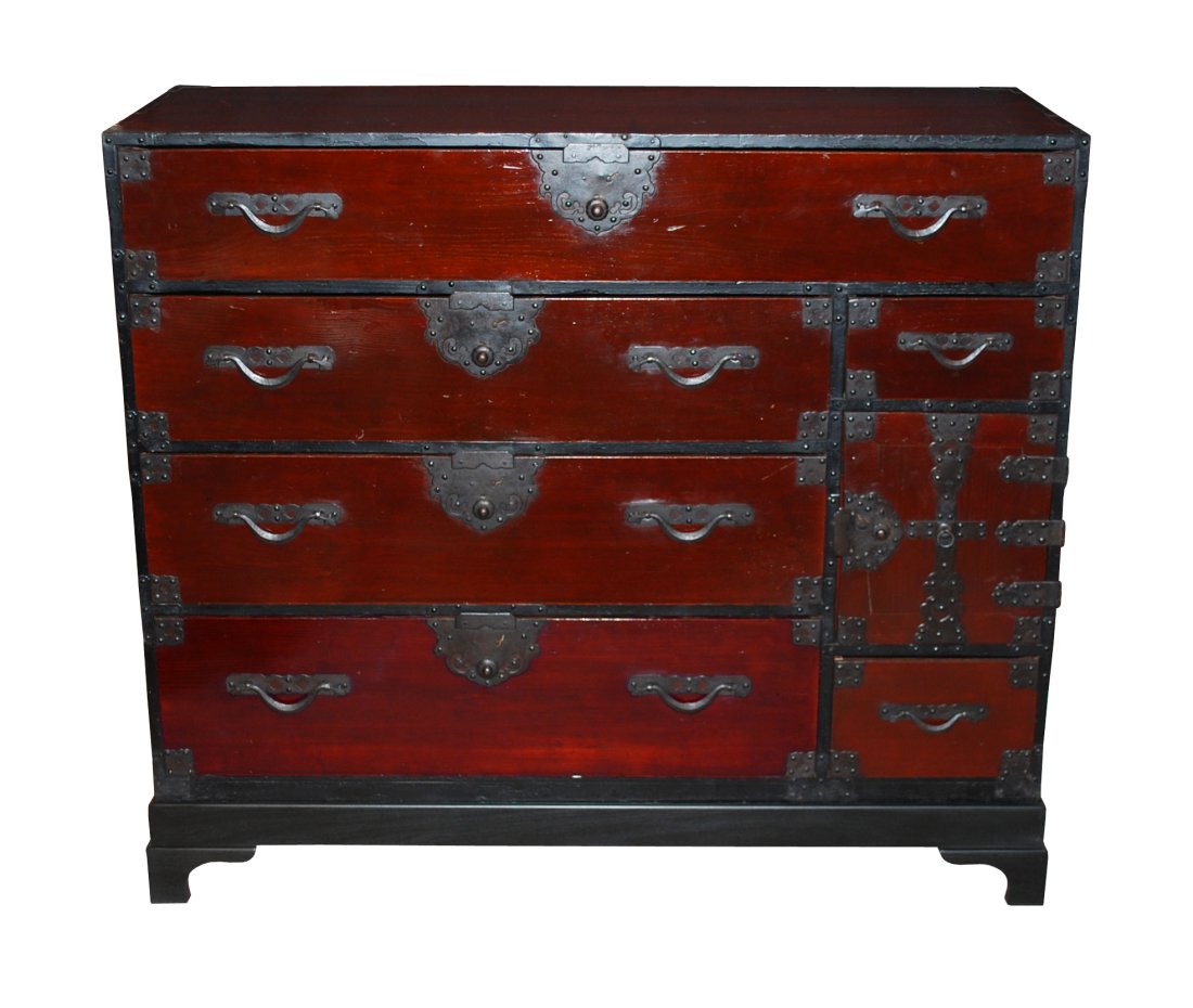 Japanese Sendai or Clothing Chest, Meiji Period (1 of 4)