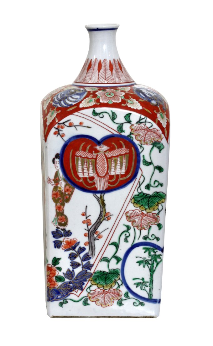 Japanese Kutani Tokuri Imari Decorated Porcelain Bottle (1 of 7)