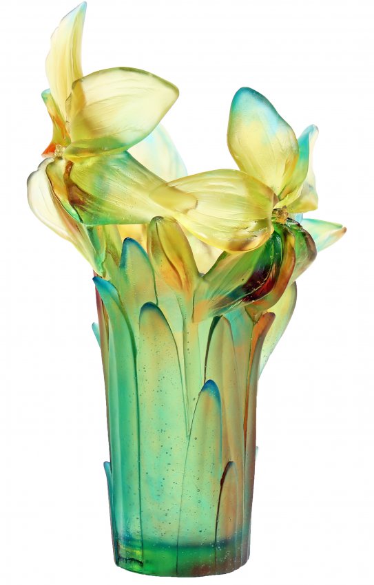 DAUM CRYSTAL "AMARYLLIS" VASE, FRENCH, MODERN Lot 7