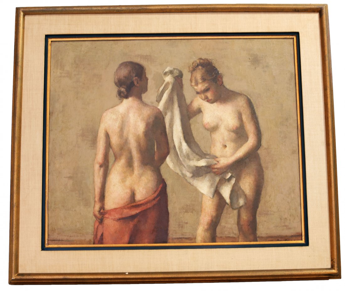 ROBERT BRACKMAN (AM. 1898-1980) A STUDY IN COMPOSITION: PROPERTY FROM A BOCA RATON ESTATE: ROBERT BRACKMAN (AMERICAN, 1898-1980) A STUDY IN COMPOSITION Signed Brackman LR, and verso A Study In Composition Robert Brackman 1936, matted and framed. Height 25i