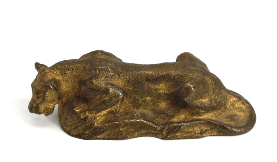 Tiffany Studios Gilt Bronze Lioness (1 of 6)