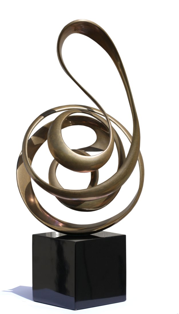 Contemporary Geometric Bronze Sculpture (1 of 4)