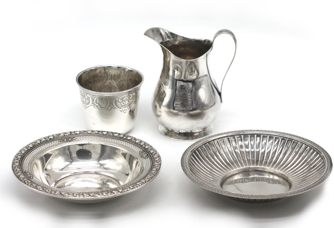 Four Various Silver Table Items (1 of 8)