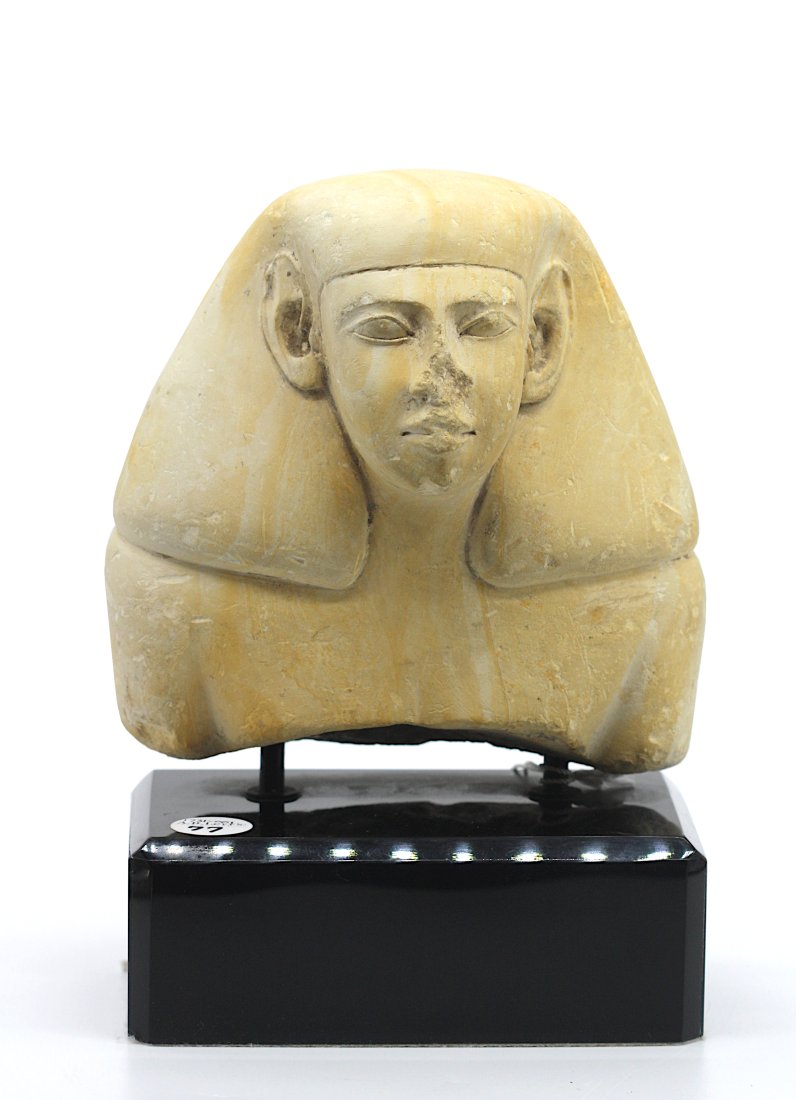 Egyptian Stone Bust of a Noble, Ptolemaic Dynasty, circa 300 to 30 B.C (1 of 17)
