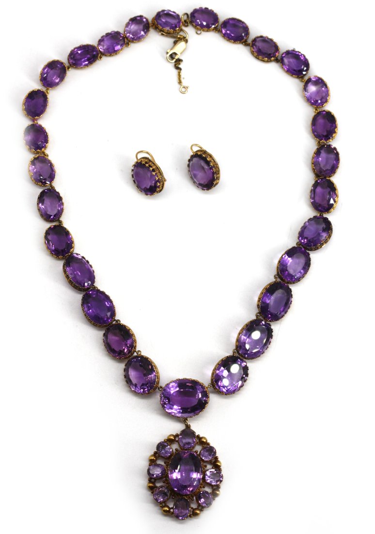 Gold and Amethyst Antique Demi-Parure (1 of 9)