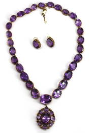 Gold and Amethyst Antique Demi-Parure