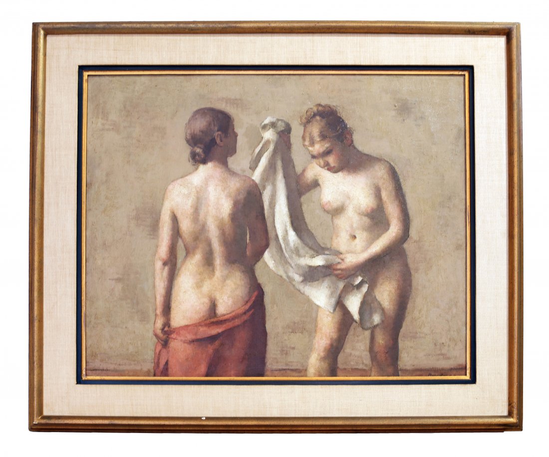 ROBERT BRACKMAN (American 1898-1980): PROPERTY FROM A BOCA RATON ESTATE: 65. ROBERT BRACKMAN (American 1898-1980) "A Study in Composition" signed Brackman l/r., and verso A Study In Composition Robert Brackman 1936 Oil on canvas. Measurin