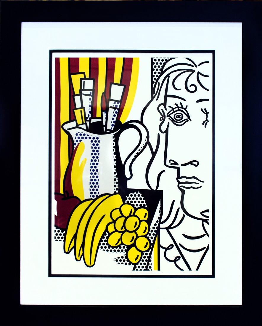 ROY LICHTENSTIEN (American 1923-1977): 165. ROY LICHTENSTIEN (American 1923-1977) "Still Life with Picasso, from Hommage a Picasso" signed Roy Lichtenstein '73 and numbered 84/90. Screen-print on Arches 88 paper. Measuring 30 by 22 inches.