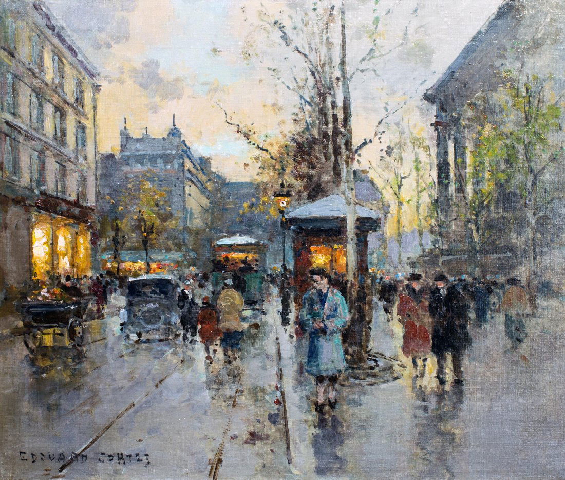 EDOUARD LEON CORTES (French 1882-1969): PROPERTY OF A PALM BEACH LADY: EDOUARD LEON CORTES (French 1882-1969) "La Madeleine" signed Édouard Cortès l/l. Oil on canvas. Measuring 18 3/4 by 22 inches. Provenance: Wally Findlay Galleries