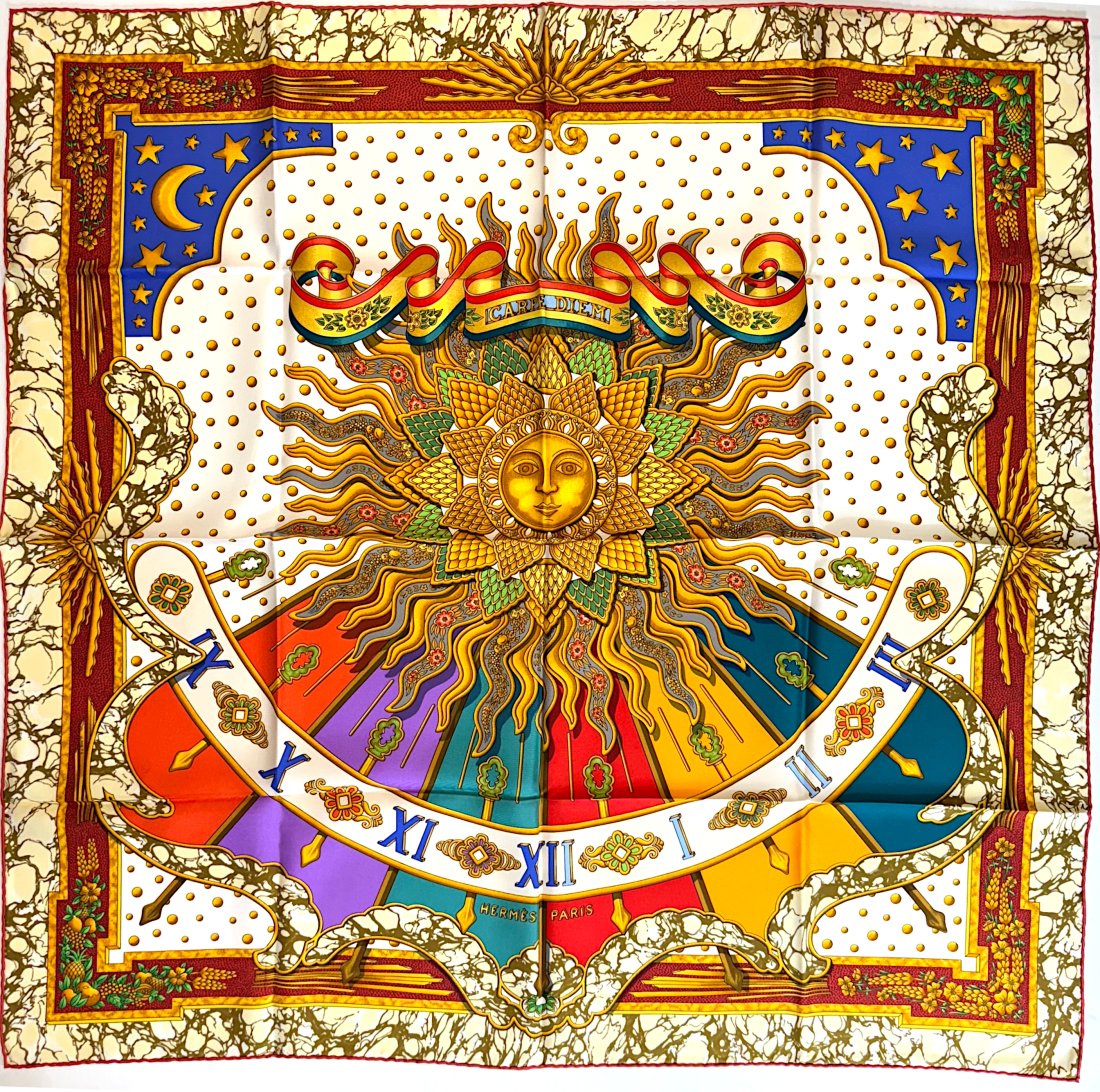 Hermes Silk Scarf, Carp Diem (1 of 5)
