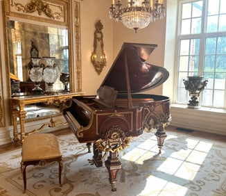 A Gilt-Bronze Mounted Steinway & Sons Baby Grand Piano