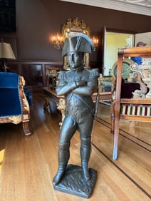 Large Continental Patinated Bronze Figure of Napoleon