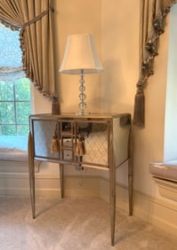 Art Deco Style Mirror-Mounted Commode, Theodore Alexander