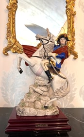 Capo Di Monte Porcelain Figure of Napoleon on Horseback