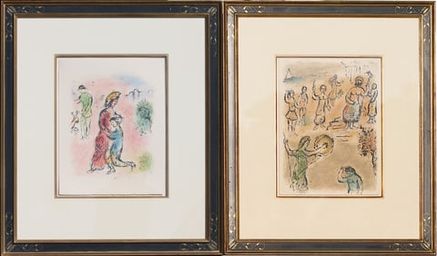 After, Marc Chagall, Pair of Lithographs, The Odyssey Series