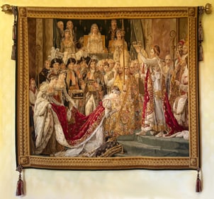 Napoleonic Tapestry, After Jacques Louis Davids Painting of Napoleons Coronation
