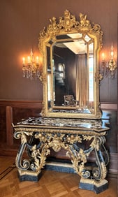 Fine George II Style Marble and Giltwood Side Table
